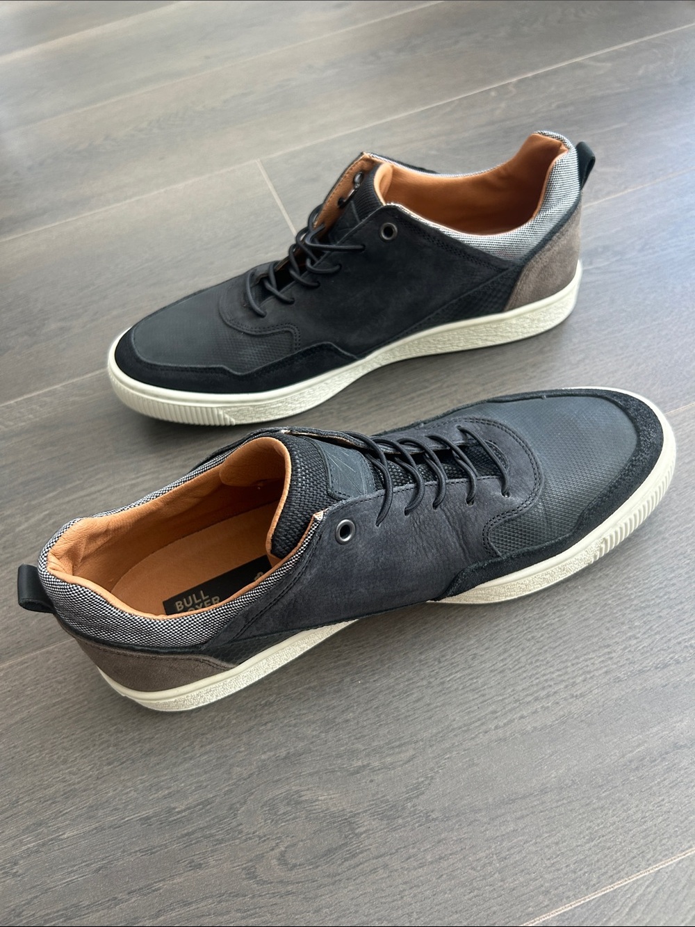 Bullboxer Black Leather Low Top Sneakers Men Size 11 - Picture 13 of 15